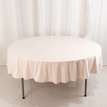 <h3 style="margin-left:0px;"><strong>90" Premium Blush Scuba Round Tablecloth</strong>