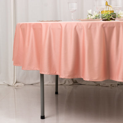 Scuba Round Tablecloth 90" Dusty Rose - Wrinkle Free Table Cover