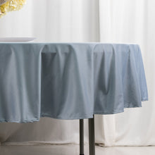 Dusty Blue Premium Scuba Round Tablecloth, Wrinkle Free Polyester Seamless Tablecloth - 90inch