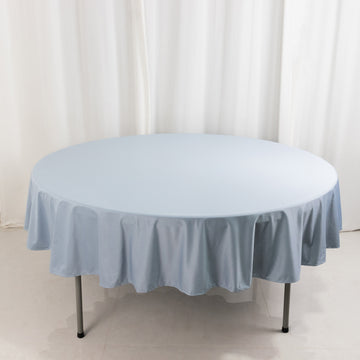 <h3 style="margin-left:0px;"><strong>90" Premium Dusty Blue Scuba Round Tablecloth</strong>