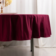 Burgundy Premium Scuba Round Tablecloth, Wrinkle Free Polyester Seamless Tablecloth - 90inch