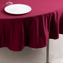 Burgundy Premium Scuba Round Tablecloth, Wrinkle Free Polyester Seamless Tablecloth - 90inch