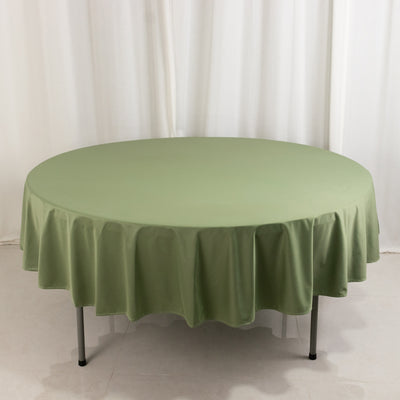 Scuba Round Tablecloth 90" Dusty Sage Green - Wrinkle Free Table Cover