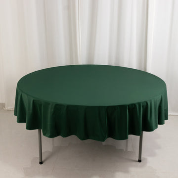 <h3 style="margin-left:0px;"><strong>90" Premium Hunter Emerald Green Scuba Round Tablecloth</strong>