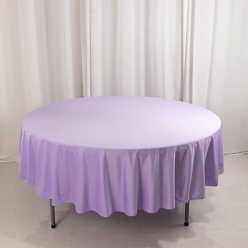 <h3 style="margin-left:0px;"><strong>90" Premium Lavender Lilac Scuba Round Tablecloth</strong>