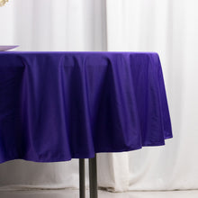 Purple Premium Scuba Round Tablecloth, Wrinkle Free Polyester Seamless Tablecloth - 90inch