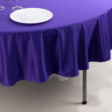 Purple Premium Scuba Round Tablecloth, Wrinkle Free Polyester Seamless Tablecloth - 90inch