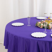 Purple Premium Scuba Round Tablecloth, Wrinkle Free Polyester Seamless Tablecloth - 90inch