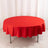 Red Premium Scuba Round Tablecloth, Wrinkle Free Polyester Seamless Tablecloth - 90inch