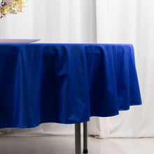 Royal Blue Premium Scuba Round Tablecloth, Wrinkle Free Polyester Seamless Tablecloth - 90inch