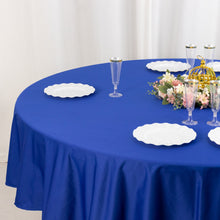 Royal Blue Premium Scuba Round Tablecloth, Wrinkle Free Polyester Seamless Tablecloth - 90inch