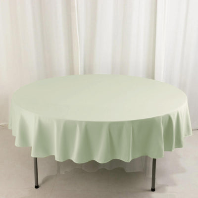 Scuba Round Tablecloth 90" Sage Green - Wrinkle Free Table Cover