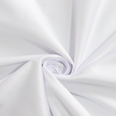 Scuba Round Tablecloth 90" White - Wrinkle Free & Stain Resistant Sophisticated Table Cover