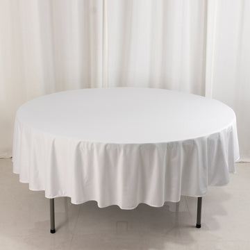 <h3 style="margin-left:0px;"><strong>90" Premium White Scuba Round Tablecloth</strong>