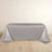 Shimmer Silver Premium Scuba Rectangle Tablecloth, Wrinkle Free Seamless Polyester Tablecloth