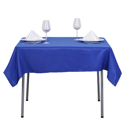Polyester Square Tablecloth 54"x54" Royal Blue - Wrinkle-Resistant Table Cover