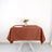 Terracotta Polyester Square Tablecloth 54\"x54\"