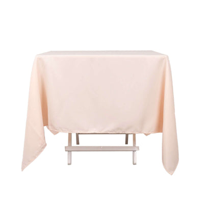 Premium Polyester Square Tablecloth 70"x70" Blush - Wrinkle-Resistant 220GSM Table Cover