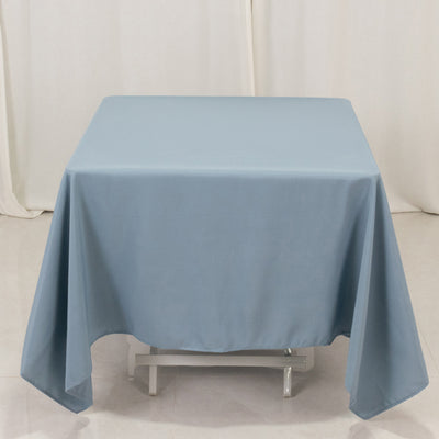Premium Polyester Square Tablecloth 70"x70" Dusty Blue - Wrinkle-Resistant 220GSM Table Cover