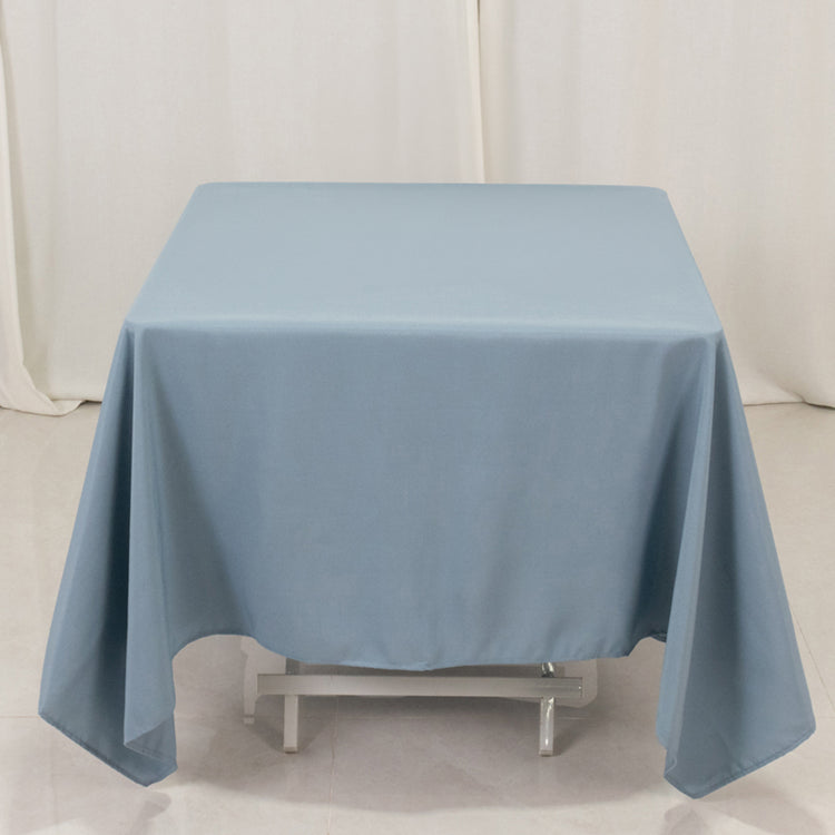 Dusty Blue Premium Seamless Polyester Square Tablecloth 220GSM 70inch