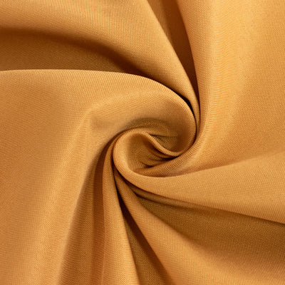 Premium Polyester Square Tablecloth 70"x70" Gold - Wrinkle-Resistant 220GSM Table Cover for Stylish Event Decor