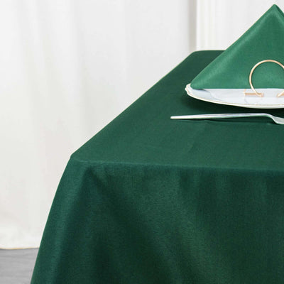 Premium Polyester Square Tablecloth 70"x70" Hunter Emerald Green - Wrinkle-Resistant 220GSM Table Cover