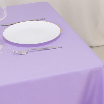 Premium Polyester Square Table Overlay 70"x70" Lavender Lilac - 220GSM Wrinkle-Resistant Table Topper