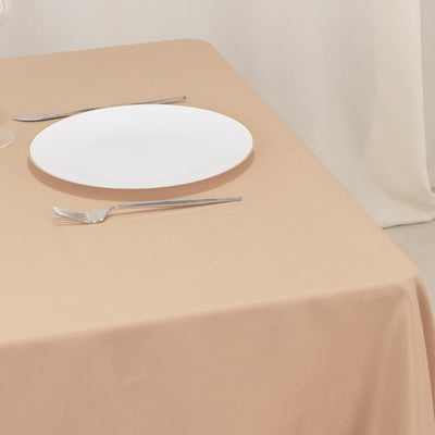 Premium Polyester Square Table Overlay 70"x70" Nude - 220GSM Wrinkle-Resistant Table Topper