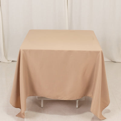 Premium Polyester Square Tablecloth 70"x70" Nude - Wrinkle-Resistant 220GSM Table Cover