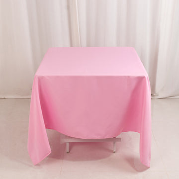 <h3 style="margin-left:0px;"><strong>Premium Pink Polyester Square Tablecloth</strong>