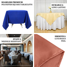 70inch Royal Blue 200 GSM Seamless Premium Polyester Square Tablecloth