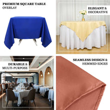 Dusty Blue Seamless Premium Polyester Square Table Overlay 220GSM