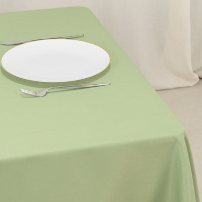 Premium Polyester Square Table Overlay 70"x70" Sage Green - 220GSM Wrinkle-Resistant Table Topper