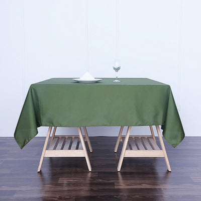 Polyester Square Tablecloth 70"x70" Olive Green - Wrinkle-Resistant Table Cover