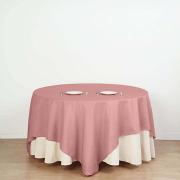 Add Elegance to Your Event with the Dusty Rose Table Overlay