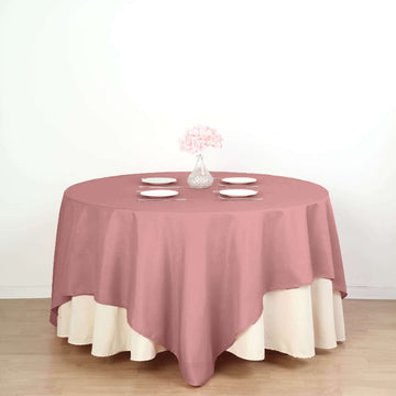 Transform Your Event with the Dusty Rose Table Overlay