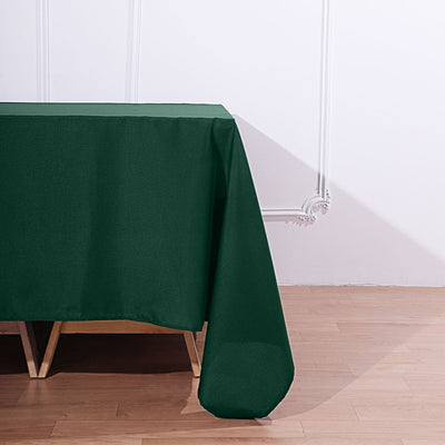 Polyester Square Tablecloth 90"x90" Hunter Emerald Green - Wrinkle-Resistant & Durable Table Cover