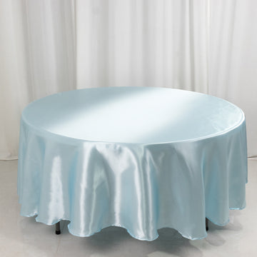 <h3 style="margin-left:0px;"><strong>Luxurious Elegance With Light Blue Satin Round Tablecloth</strong>