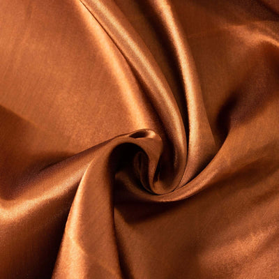 Satin Round Tablecloth 120" Cinnamon Brown - Seamless Table Cover