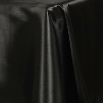 Satin Rectangular Tablecloth 60"x102" Black - Wrinkle-Resistant and Durable Table Cover for Exquisite Weddings & Events