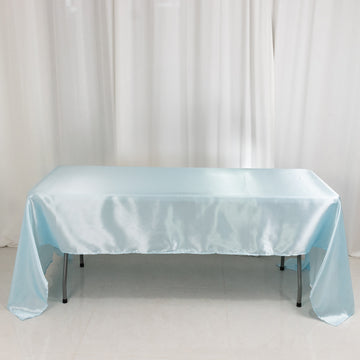 <h3 style="margin-left:0px;"><strong>Elegant Light Blue Satin Tablecloth for a Seamless Look</strong>