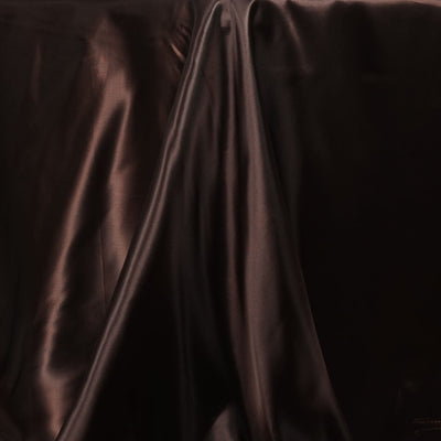Satin Rectangular Tablecloth 90"x132" Chocolate - Seamless Table Cover