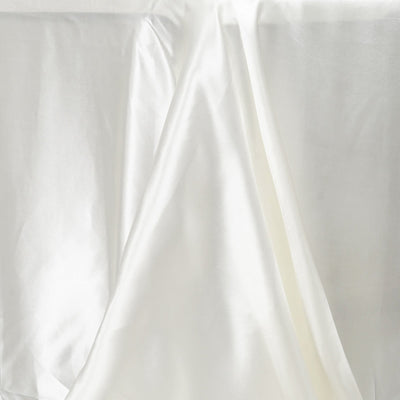 Satin Rectangular Tablecloth 90"x132" Ivory - Seamless Table Cover