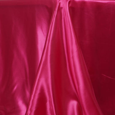 Satin Rectangular Tablecloth 90"x156" Fuchsia - Seamless Table Cover