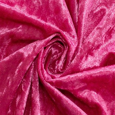 Premium Crushed Velvet Rectangle Tablecloth 90"x132" Fuchsia - Seamless Soft & Reusable Table Cover