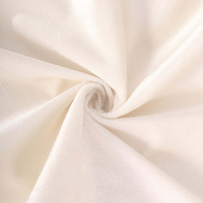Premium Velvet Rectangle Tablecloth 60"x102" Ivory - Soft Textured Feel Reusable Table Cover