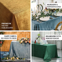 White Seamless Premium Crushed Velvet Rectangle Tablecloth - 90"x156" for 8 Foot Table