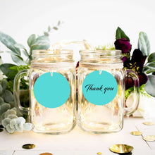 50 Pack | 2inch Turquoise Printable Round Shape Wedding Favor Gift Tags