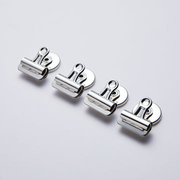 Silver Stainless Steel Magnet Clips for Heavy Duty Organization