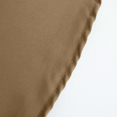 Polyester Rectangle Tablecloth 60"x102" Taupe - Wrinkle-Resistant Finish